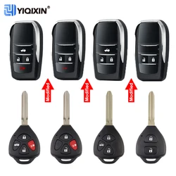 For Toyota Camry Corolla RAV4 Wish Hiac Hilux Fortuner Reiz Crown Avalon Venza Matrix Yaris 4Runner Remote Car Key Shell No logo