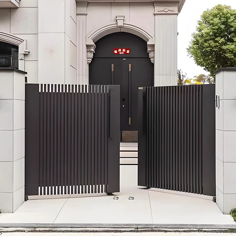 Safe & Easy-to-maintain Electric Entry Gate for Gardens New Installation Aluminum Remote Controlled Controllable Remote