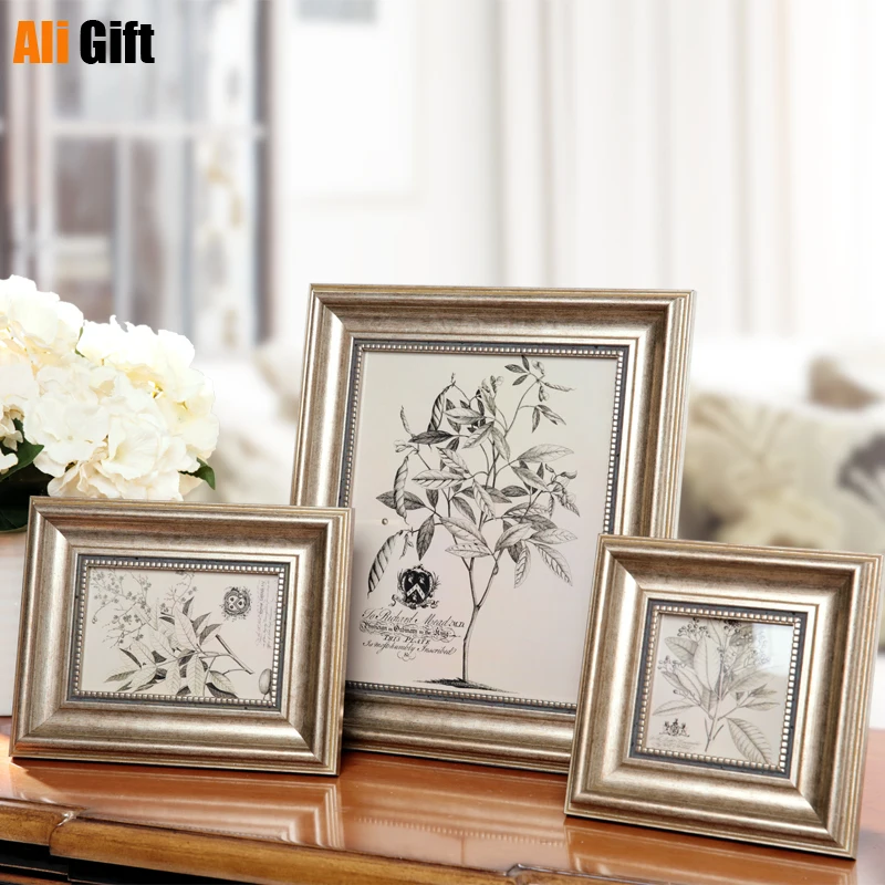 4/6/7/10 Inch European Style Poto Frames Exquisite Set-up Retro Desktop Decoration Photo Frame American Picture Baby Photos 1