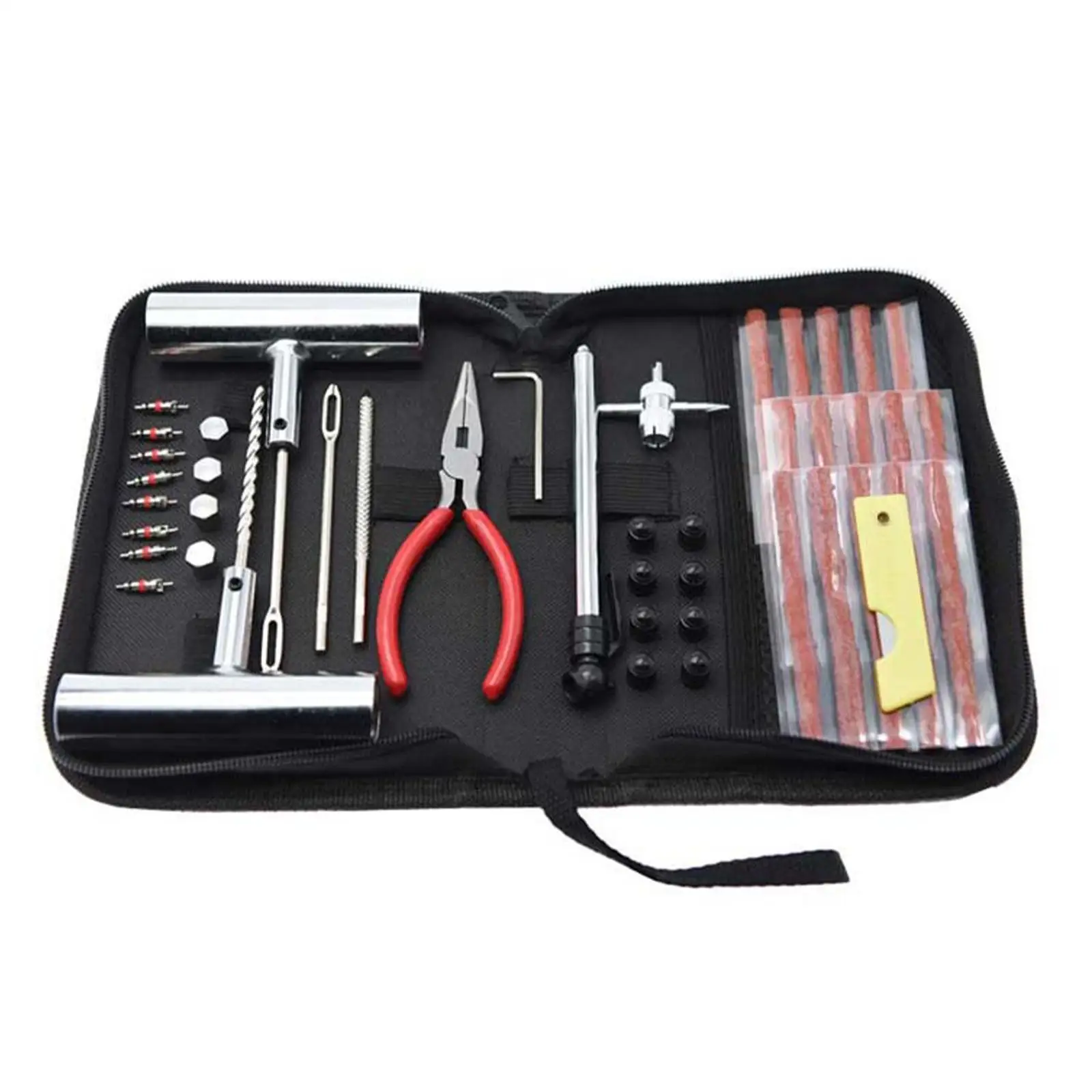 46pcs Emergency Tire Repair Kit Motorcycle Anti-puncture Kit Flat Tyre Repair Kit Patch Repair Original Tires Automotive Tools