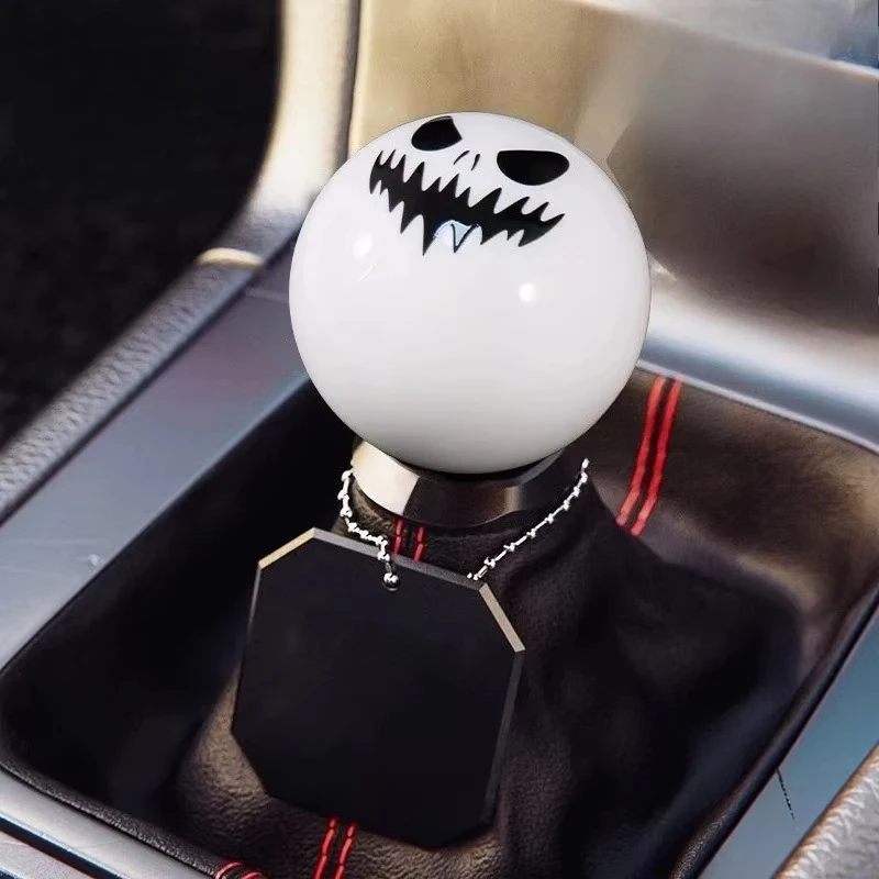Halloween JDM Style Universal Round Car Gear Shift Knob Manual Transmission Shifter Lever Headle Comes With Three Adapter