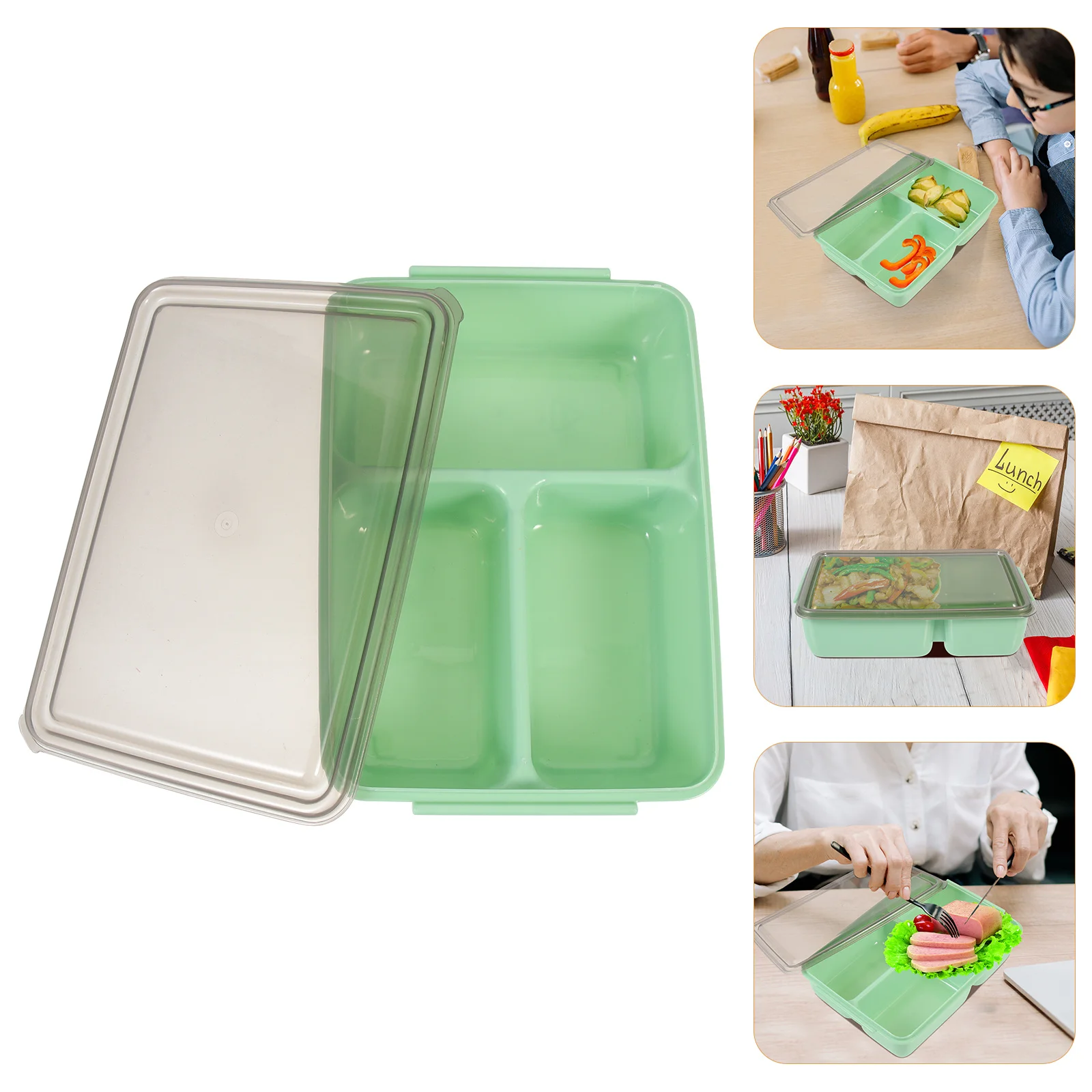 

Microwave Lunch Box Portable Compartment Bento Container Airtight Food Storage Case For School Office Outdoor Home Kitchen
