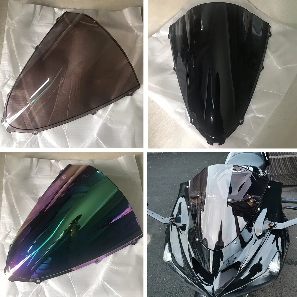 Image of Für Motorrad Kawasaki Ninja ZX14R ZX-14R ZX-14 ZZR1400 ZZR600 2006-2017 2018 2019 2020 2021 Windschutzscheibe Deflektoren Windschutzscheibe