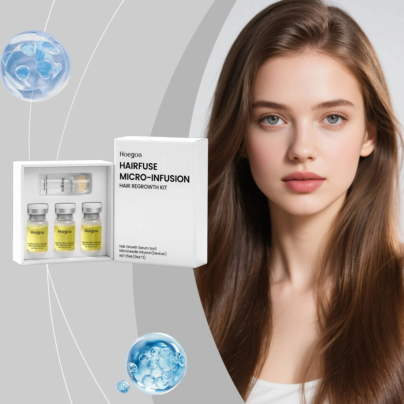 

Hair Care Roller Essence - Moisturizes and Smooths Hair, Protects Shine, Daily Hair Care Essence