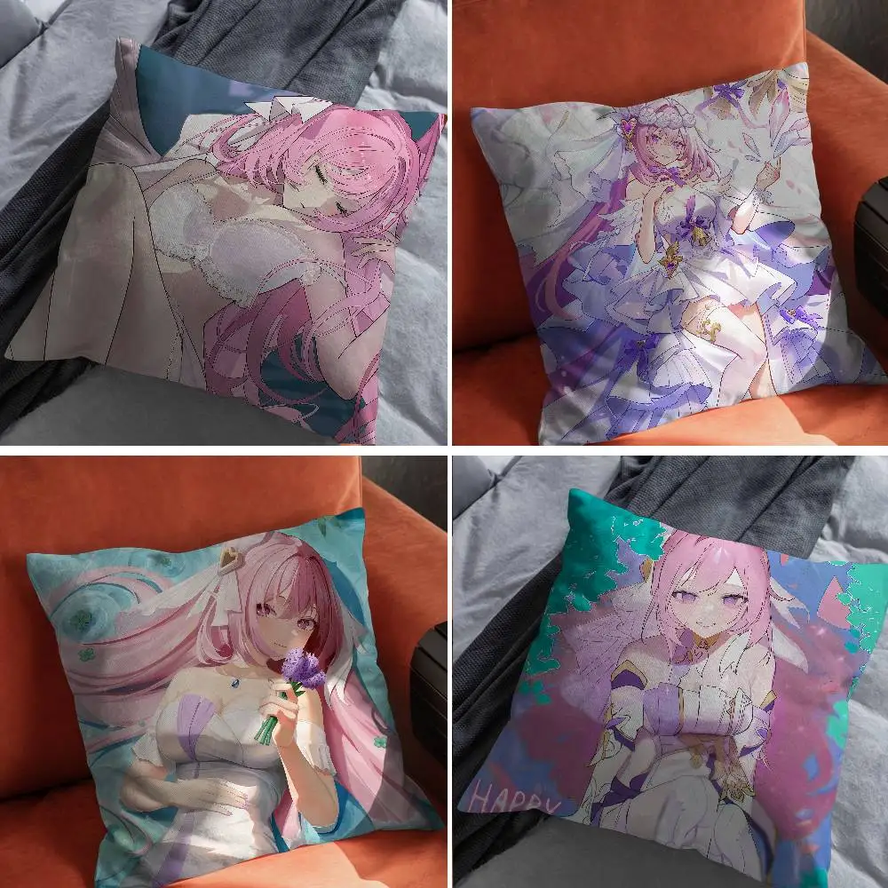 

Elysia Honkai Impact Pillow Case For Car Pillows 60x60 Cushions Luxury Double sided Cover Home and Decoration Sofa 30x30
