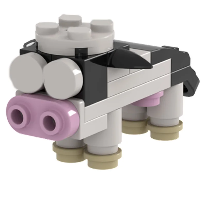 

26 шт. MOC, простые милые сельскохозяйственные животные, модульные строительные блоки, модель для детей, сделай сам, сборка, дисплей, игрушки, подарки на Рождество и день рождения