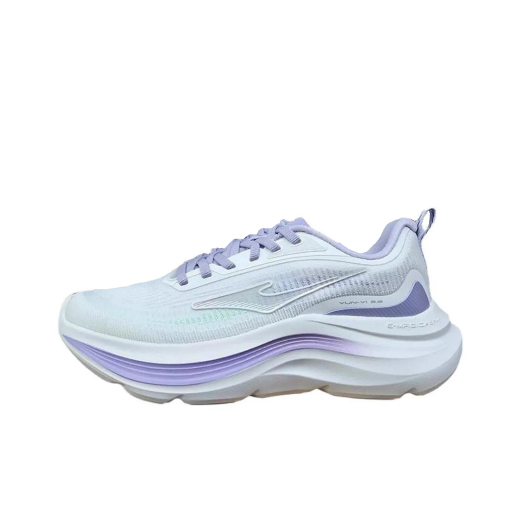 Erke Cushioning Breathable Low top Sprint Running Shoes Women's Microcrystal White Galactic Purple 12125303152-001