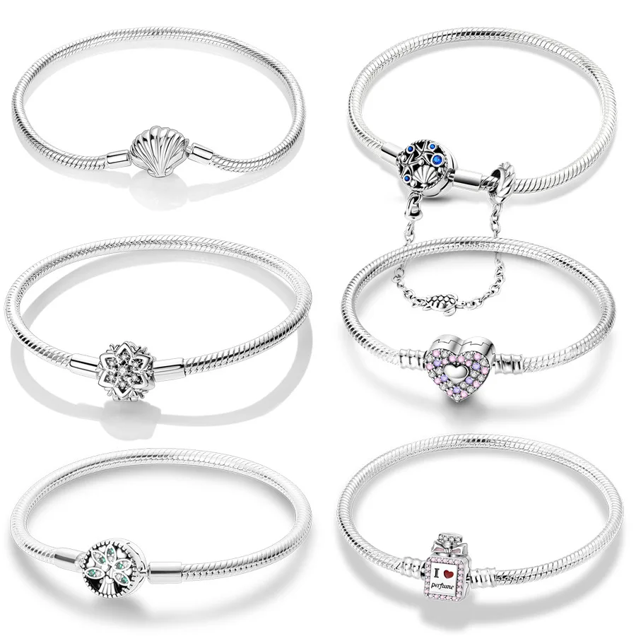 

Original 925 sterling silver starfish shell turtle basic bracelet is suitable for Pandora charm DIY women's jewelry