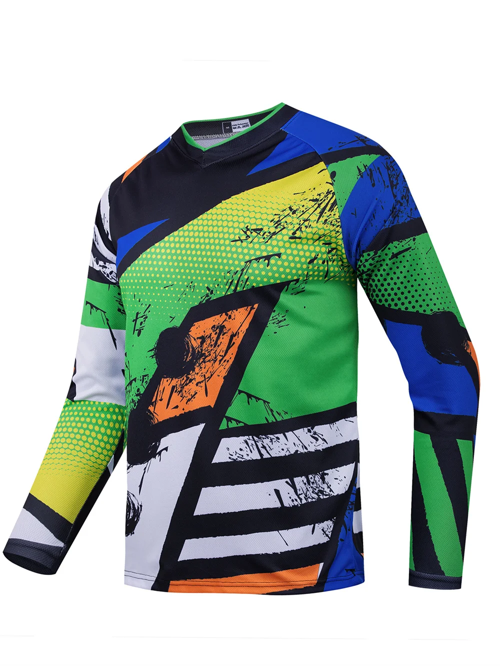 Men's Mountain Bike Shirts Long Sleeve MTB Off-Road Motocross Jersey Quick Dry&Moisture-Wicking for Outdoor Sports