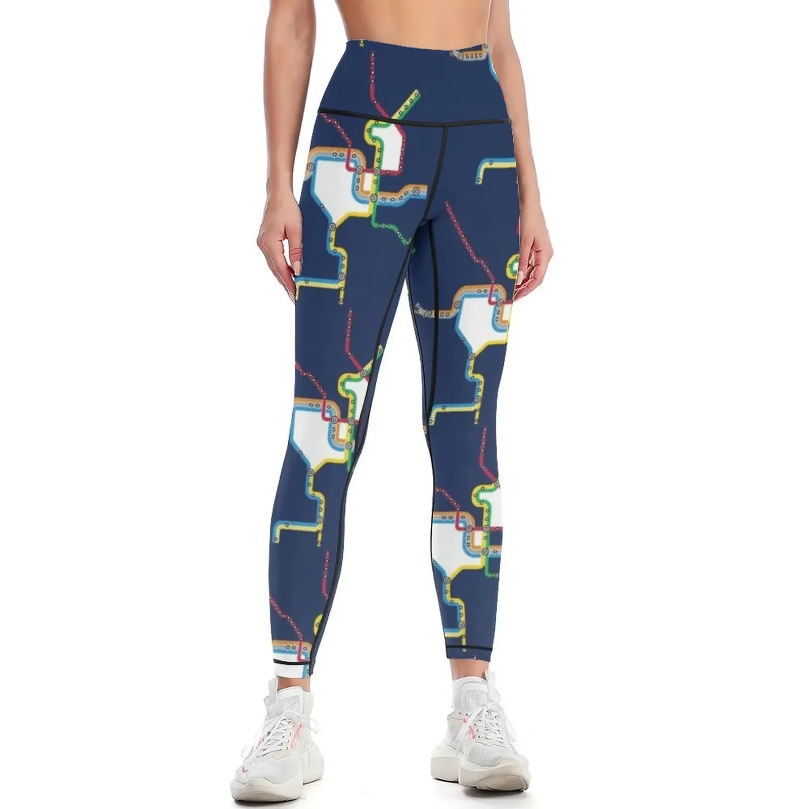 Washington DC Metro Map \t \t Leggings gym's sportswear gym wear Women's tights Womens Leggings