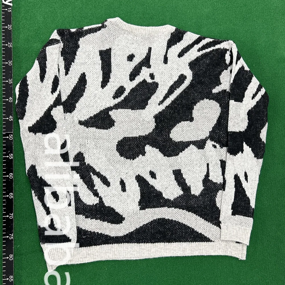 Pullover Hip-hop pria, pakaian rajut Y2k atasan jalanan Retro rajut musim gugur dan musim dingin 2024 untuk lelaki