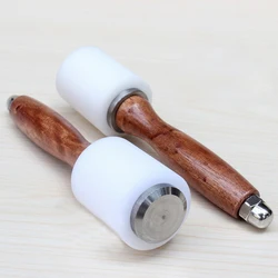 Nylon Hammer - Leather Carving Hammer Cowhide Sew Hammer with Wooden Handle marteau caoutchouc, молоток для кожи