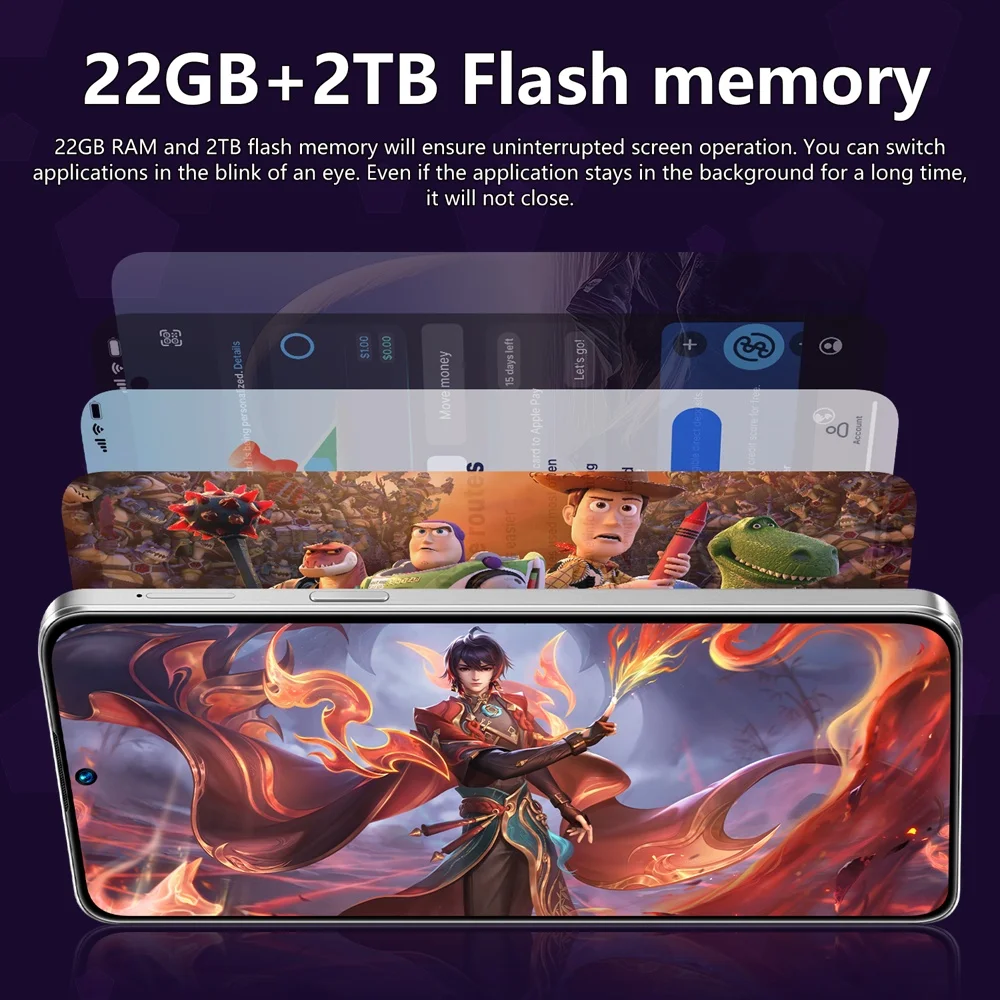 K-Touch Mobile Phones S26 Ultra Smartphone Android 15 Global Version 5G Dual Sim Cell phone 7.3 Inch 16+48MP Camera 22GB+2TB 7800mAh Wifi GPS Cellphones For Men Women