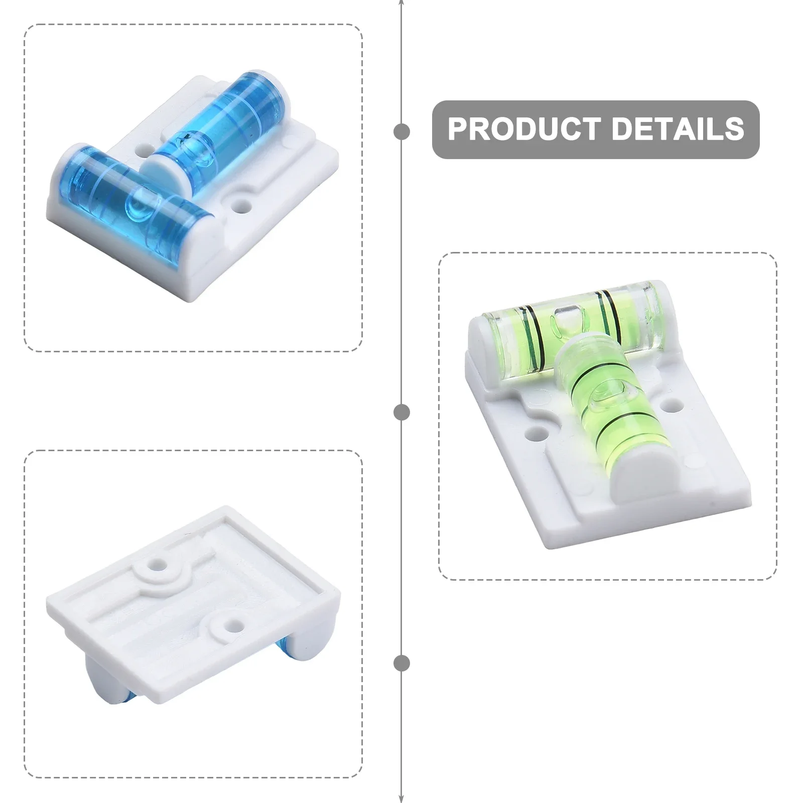 

2pcs Portable T Shaped For Spirit Level Bubble Working Fixing T Type Level Measure Tool Mini Plastic Practical Level