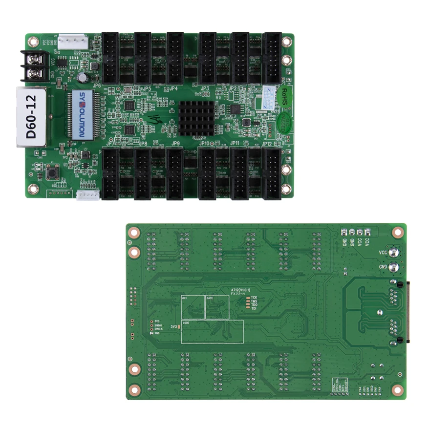 Sysolution Receiving Card LED RGB Display Control Card D60-12 Is Suitable For Full-Color Large Screen With 512x320 Pixels