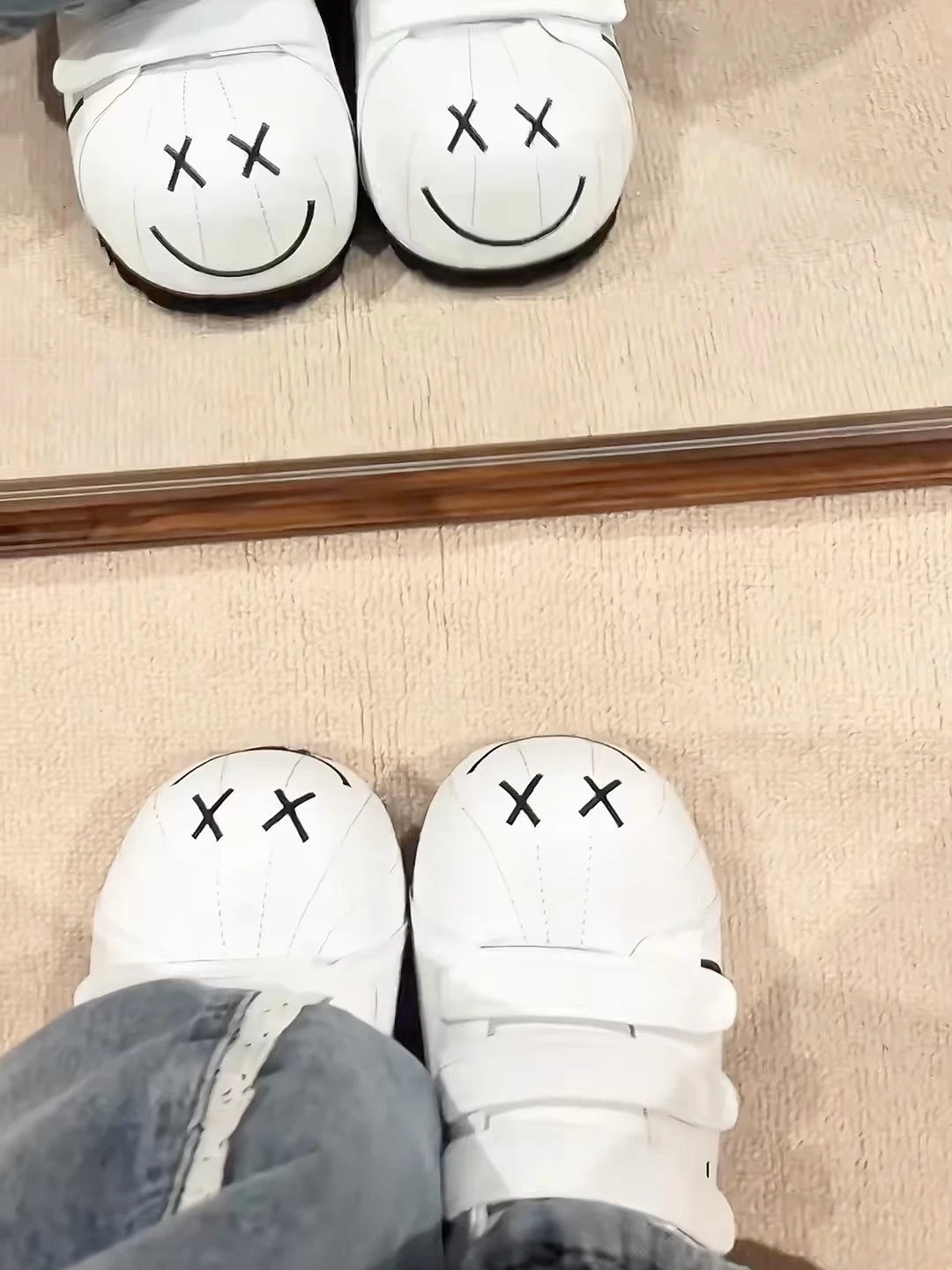 2025 herbst Campus Mode Neue Koreanische Casual Nette Kinder Oes Runde Kopf Magic Tape Oes Atmungsaktive Low Top Sport Schuh