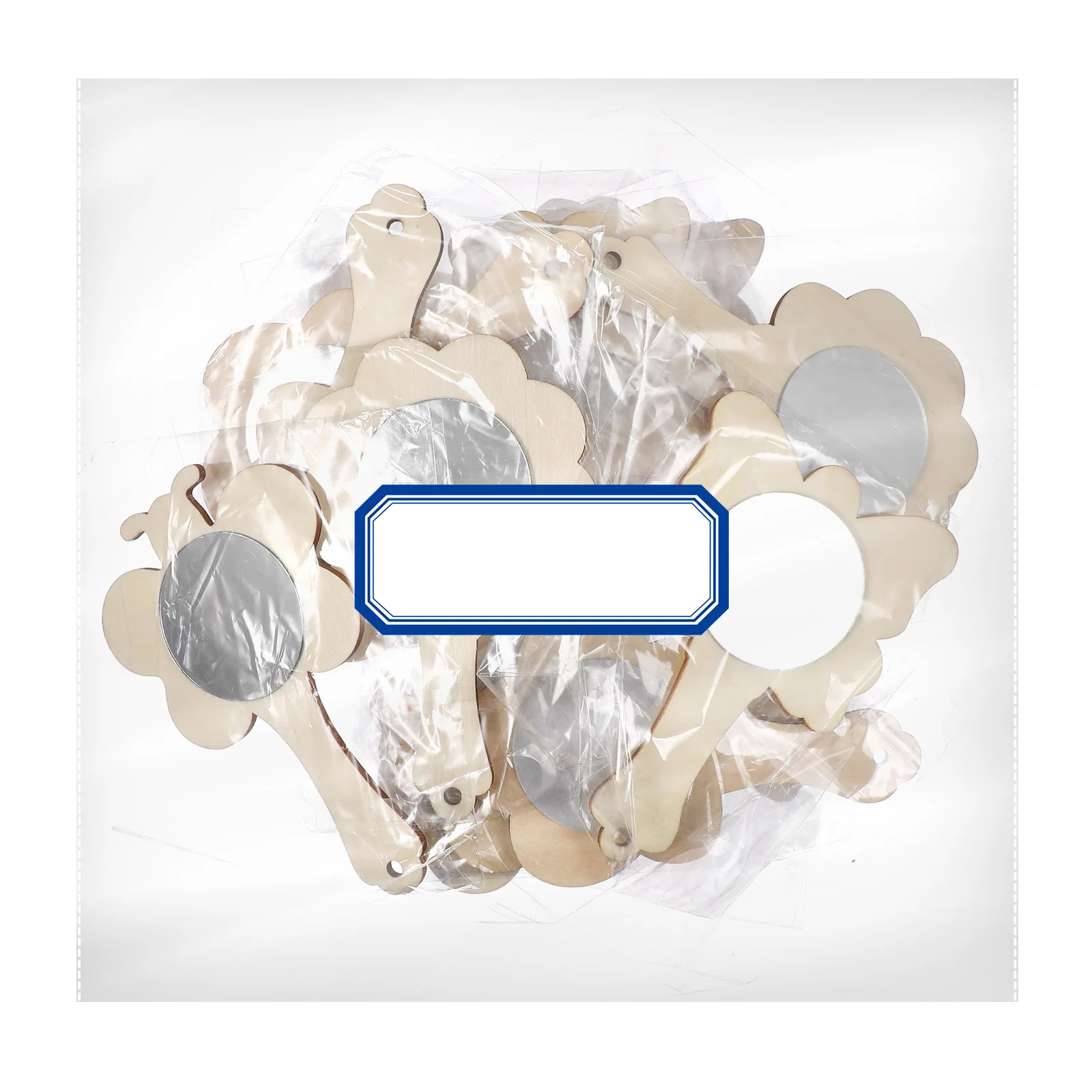 18Pcs DIY Wooden Mirrors Small Craft Mirror Set for Kids Safe to Use and Decorate with Glitter Mirrors Small Wood Mirror