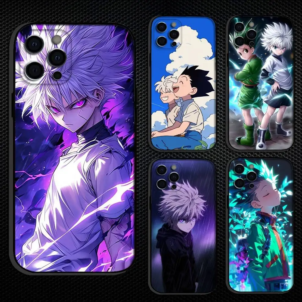 حافظة هاتف H-Hunter H-HXH Anime لهاتف iPhone 16,15,14,13,12,11 Plus, Pro Max, أخرى غطاء أسود ناعم