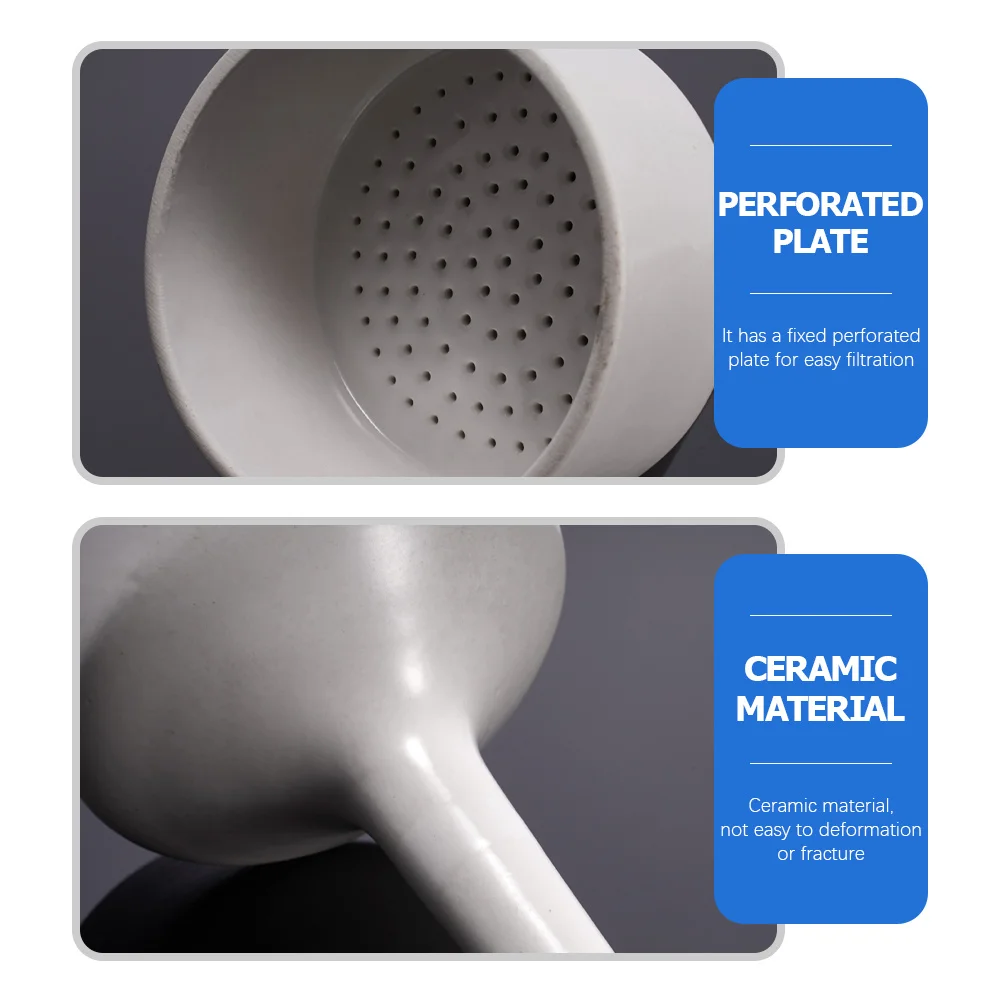 

Ceramic Buchner Funnel Laboratory Filtration Tool White Funnels for School Experiments Durable Easy to Use Buchner Funnel