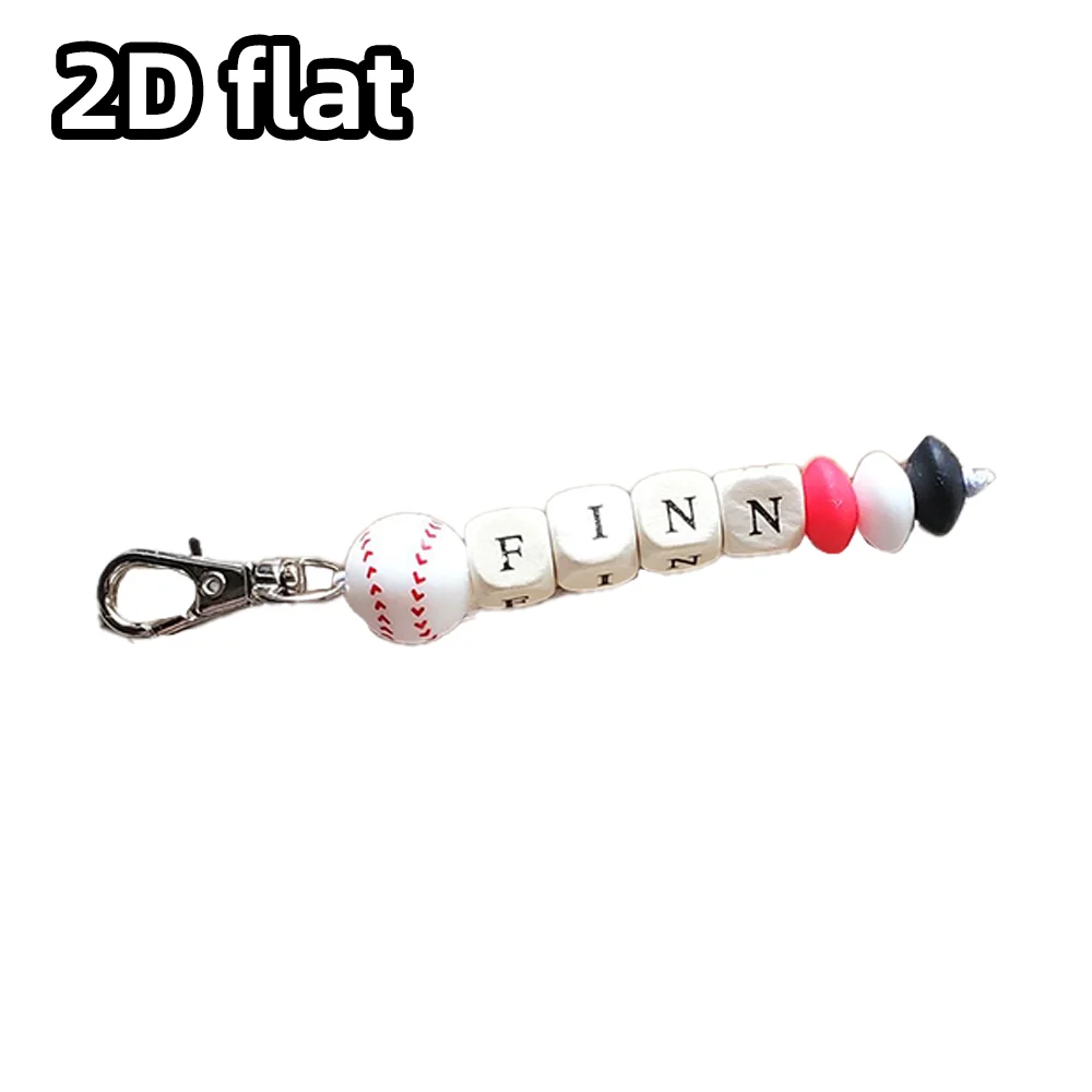 1PC Custom Name Sports Keychain, Personalized Key Ring for Athletes, Team Gift Single Item