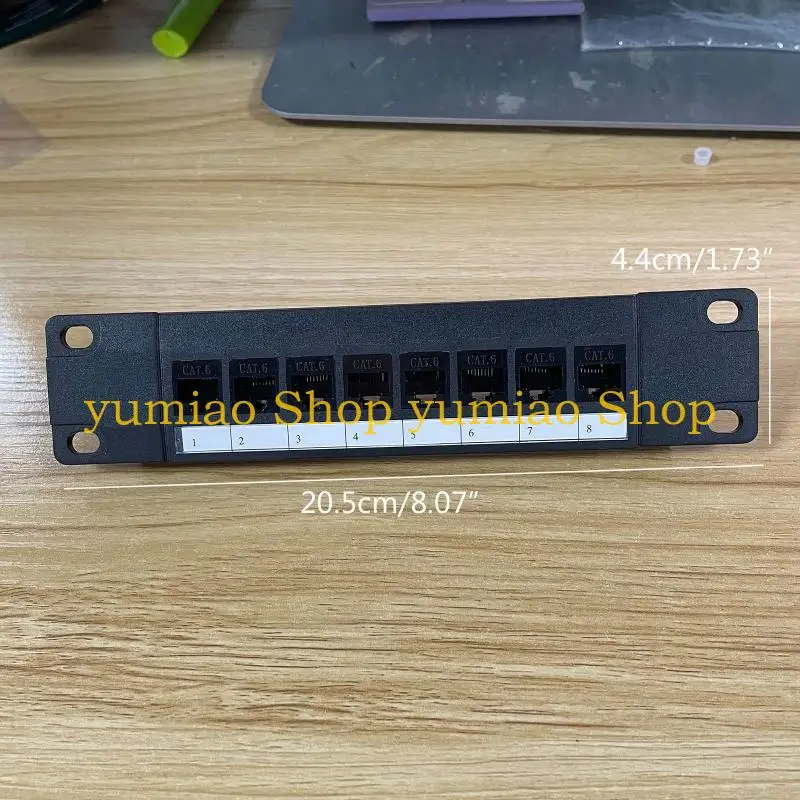 587B 8-Port สำหรับ 6 Patch Patch Patch RJ45 10G พร้อมพลาสติกที่ติดฉลากรหัสสีสำหรับการเดินสาย T568A และ T568B, BLA, BLA