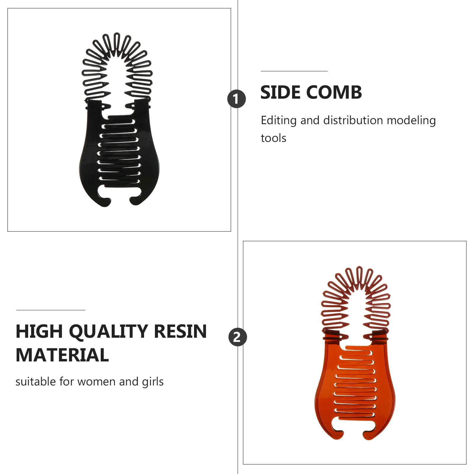 

6Pcs Ponytail Holder Clips Side Hair Comb for Women Banana Hair Clamp Styling Tool Grip Ponytail Holder Clip