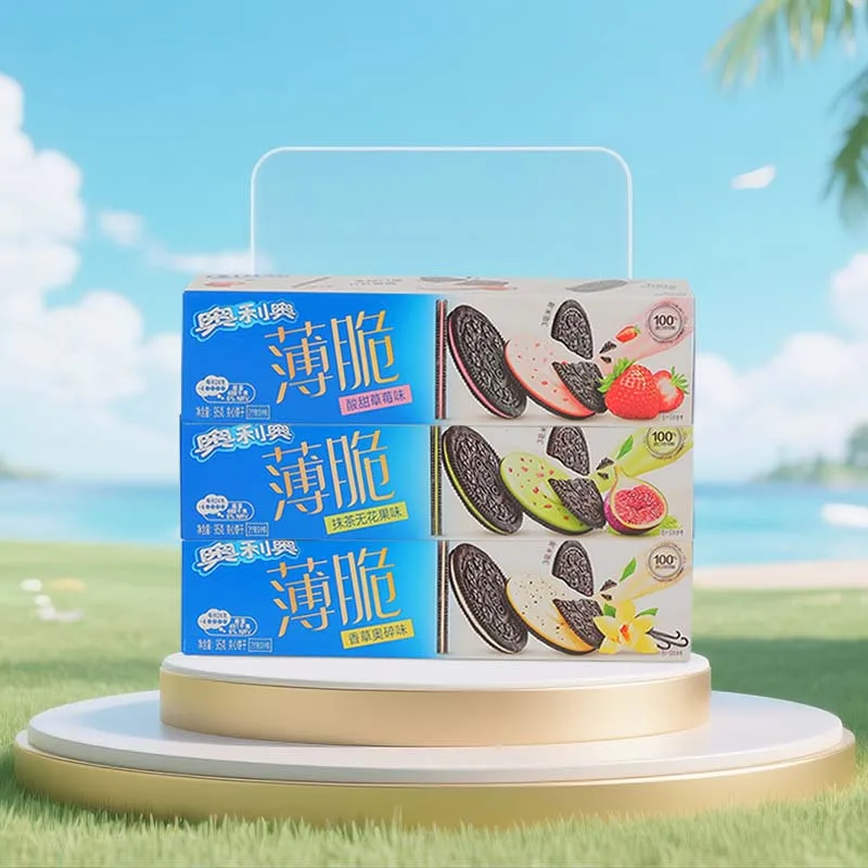 Oreo Thin Cracker Cookies 3,35 oz (95 g) * 4 Packungen Ultradünne Kekse, knusprig in einem Biss, geeignet für alle Altersgruppen