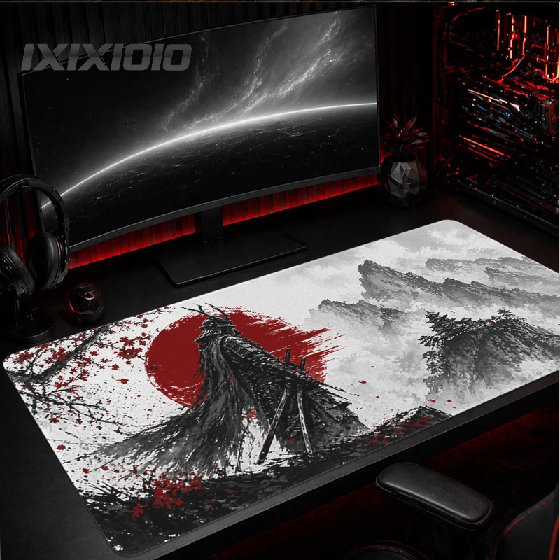 Mouse Pad Japanese Samurai Gaming printon demand New Computer Mousepad XXL Playmat Carpet Office Soft Non-Slip PC Mouse Mats