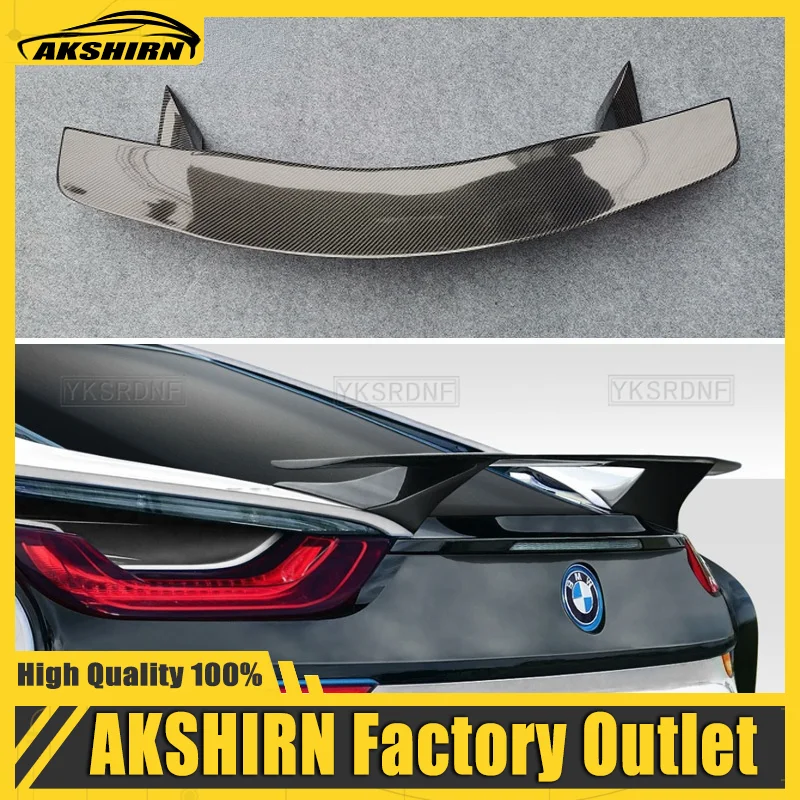 Carbon Fiber Spoiler Trunk Lip Boot Wing Decoration For BMW I8 Rear Luggage Compartment Spoiler Car Wing 2014-2019