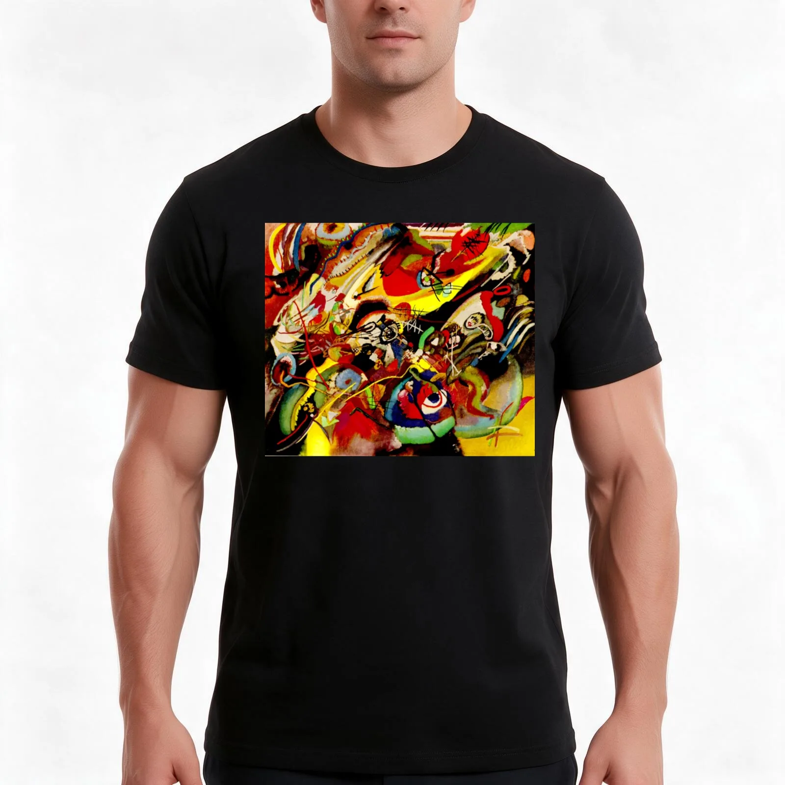 Study for Composition VII Wassily Kandinsky Abstract Art T-Shirt, Summer Casual Cotton Tee, Oversized Streetwear Tops
