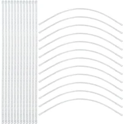 24Pcs 12inch Spiral Metal Corset Boning Steel Spiral Steel Boning Modeling Sticks Stainless Steel Spiral Corset Boning Stays