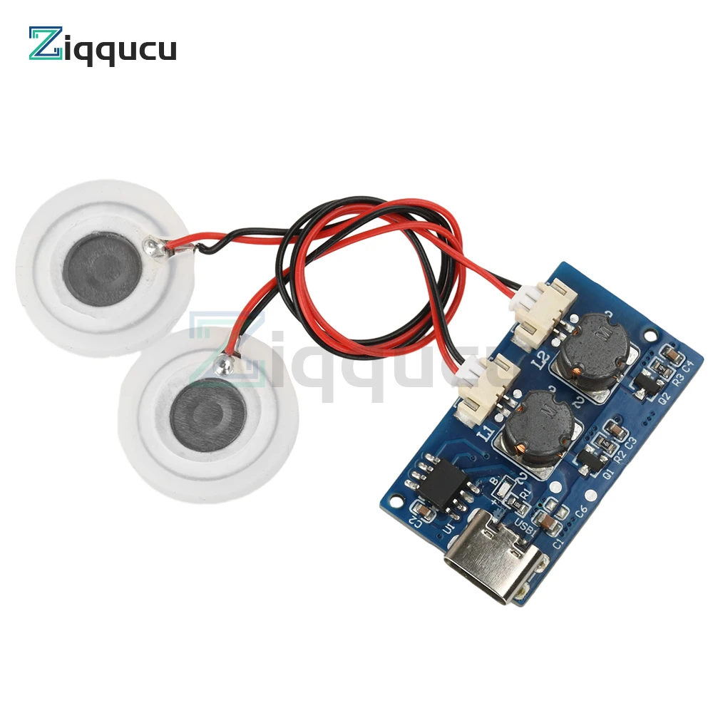 Мини-увлажнитель, модуль постоянного тока 5 В, двойной распылитель, три распыления, ультразвуковой распылитель, модуль увлажнителя, создатель тумана и печатная плата драйвера