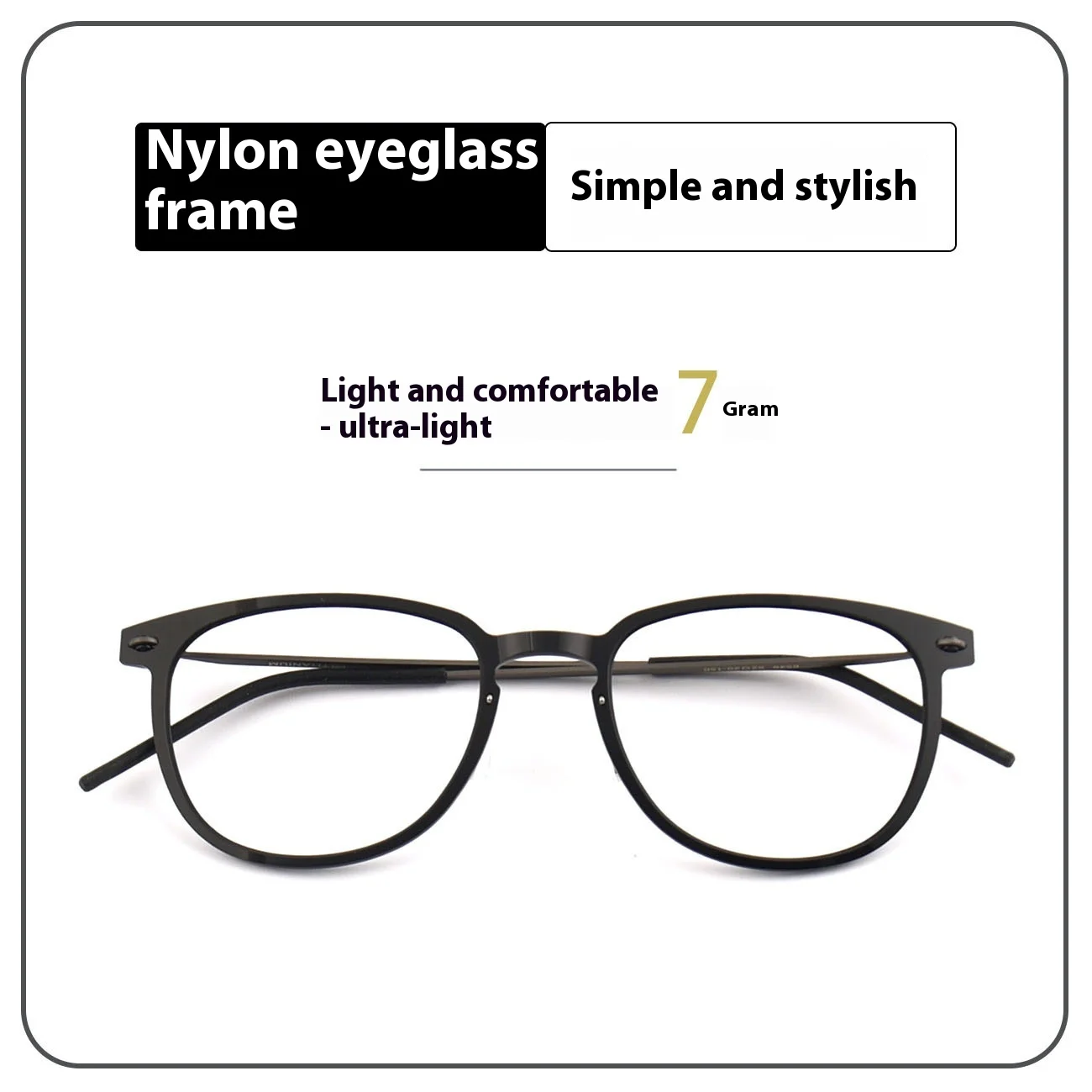 

Ultra Light Lind Men Women Glasses Nylon Material Prescription Myopia Eyeglass Frame Medical Customized Optical Eyeglass Frame