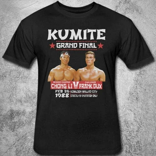 Mens Martial Arts Jean Claude Van Damme Movie Top Frank Dux classic figure Bloodsport T-Shirt jojo bizarre adventure