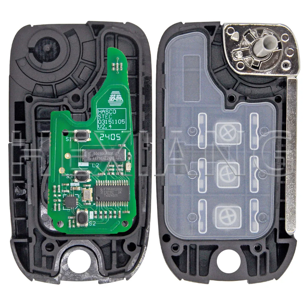 Dr original pcb id47 pcf7953 chip 433mhz keyless go chave remota do carro para morris garagem mg5 zs mg6 hs 2017 2018 2019