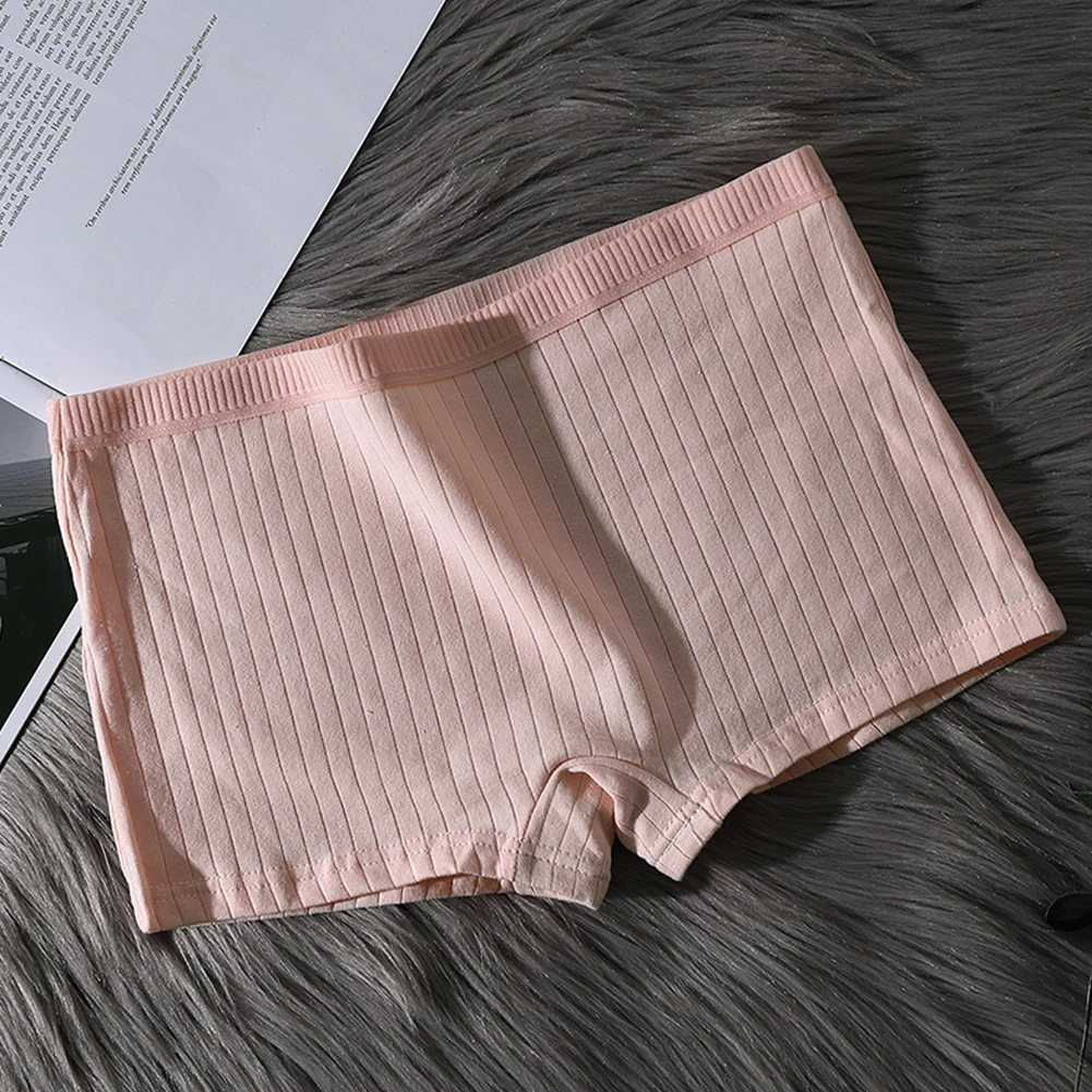 2 pezzi slip in cotone a quattro angoli da donna intimo a vita media pantaloni di sicurezza Anti-esposizione slip morbidi e comodi e traspiranti