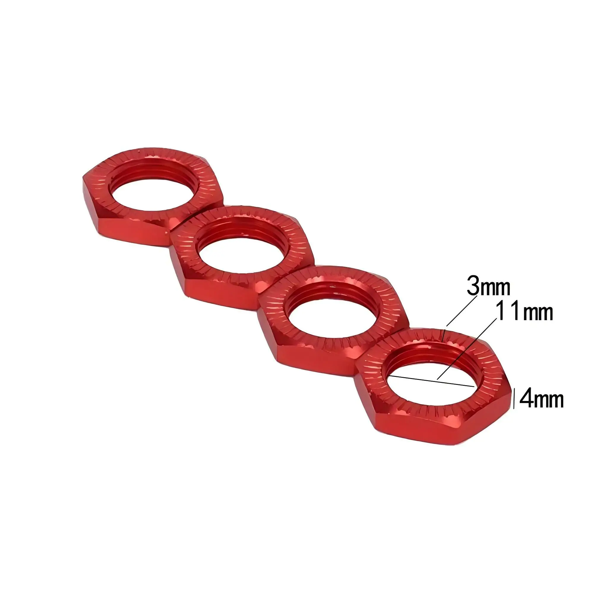4Pcs 17mm Wheel Hex Hub Nuts for Traxxas X-MAXX 77086-4 Aluminum Locking Mount Adapter Kit 1/8 Scale RC Crawler Axle Upgrade Par