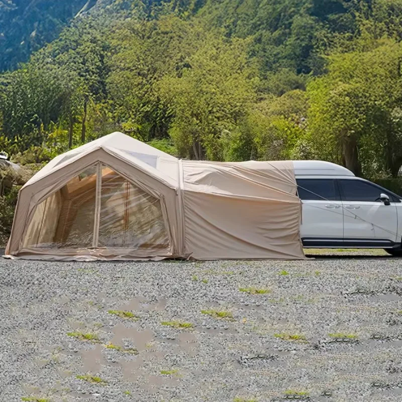 

2026 Водонепроницаемая надувная палатка для кемпинга на 6-8 человек, портативная уличная пружинная палатка с воздушным столбом для грузовика