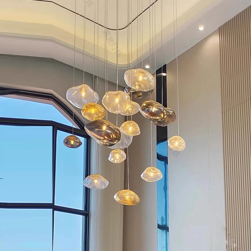 Nordic home decoration, stair chandelier, living room bedroom and dining room Pendant lights, ceiling light, indoor lighting