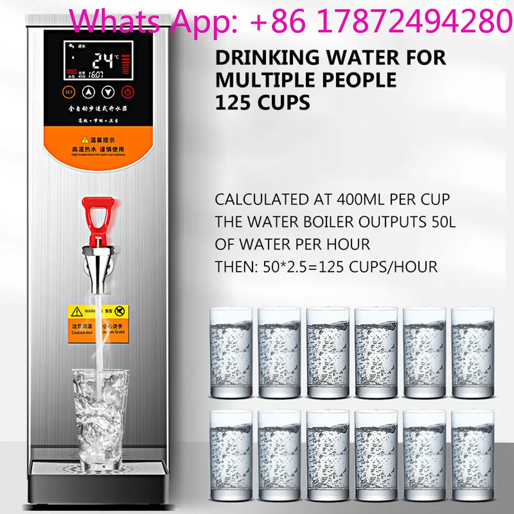 50L Water Boiler Heating Machine Commercial Water Steam Machine Large Capacity Thermal Insulation Milk Tea Shop Equipment