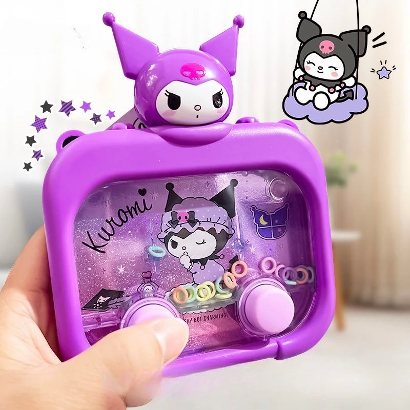 

Sanrio cartoon animation game water machine toy kuromi character children's puzzle game console new decompression small toy