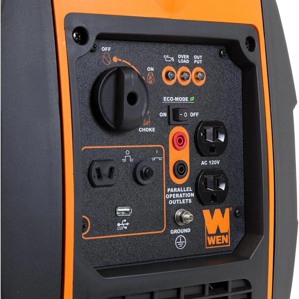 Imagem -03 - Gerador Portátil Movido a Gás do Inversor Carb Compliant Preto e Laranja 56200i 2000 Watts