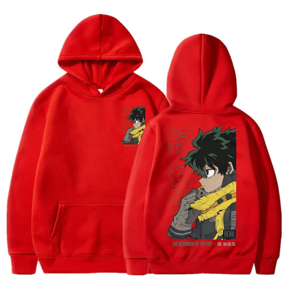 Japanischer Anime My Hero Academia Hoodie Deku Izuku Midoriya Vintage Sweatshirt für Männer und Frauen, lässig, übergroß, Fleece, langärmelig, für Herren – Detail 6