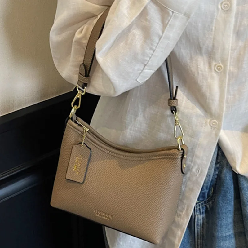 2025 New Korean Lychee Pattern Bucket Bag - Summer - ready, Retro - styled Shoulder Messenger