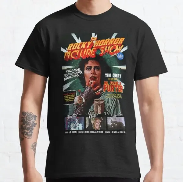 harajuku  Frank N. Furter The  Horror Picture Show 100% Cotton Clothing Awesome Short Sleeve Crew Neck Tee Summer T-Shirts