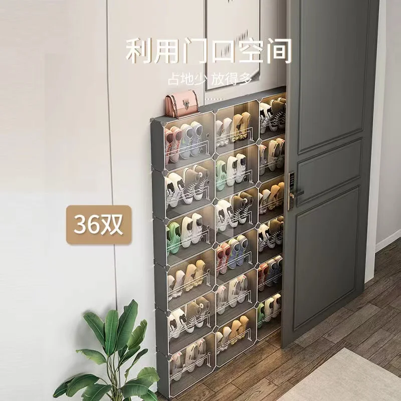 

Ultra-Thin Shoe Cabinet Entry Shoe Rack Narrow Small Household Entrance Small Apartment 15cm Entry Door outside CorridorEntrance