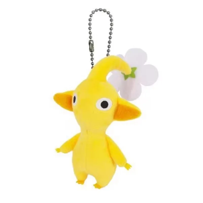 New Cute Game PIKMIN Yellow Plush Keychain Chains For Girls Boys Kids Children Toys