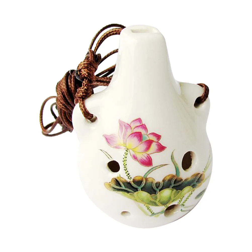 6-Hole Ocarina Flower Design Beginner Practice Easy Musical Instrument Children Wind Instrument Beginner Ocarina