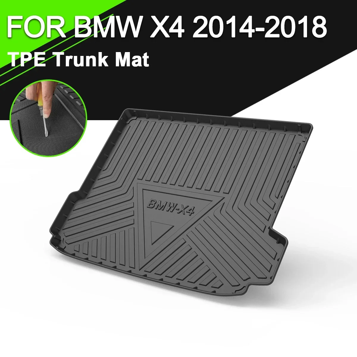 

Car Rear Trunk Cover Mat TPE Waterproof Non-Slip Rubber Cargo Liner Accessories For BMW X4 2014-2018