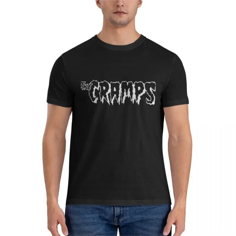 T-shirt de cãibras masculinas The Cramps Classic T-Shirt, Curto, Rapaz, Branco, Camisetas de grandes dimensões